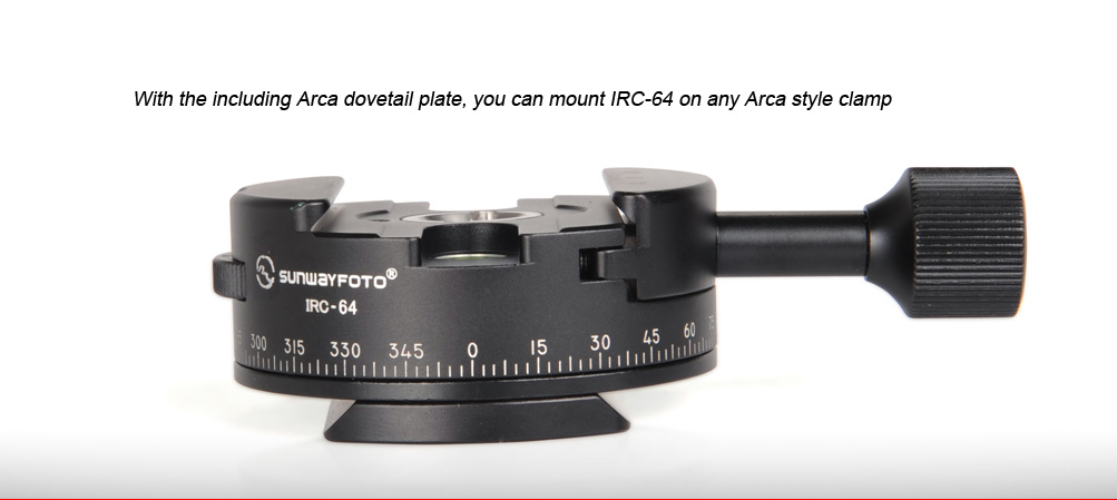 Sunwayfoto IRC-64 Panoramic Indexing Rotator Panning Clamp